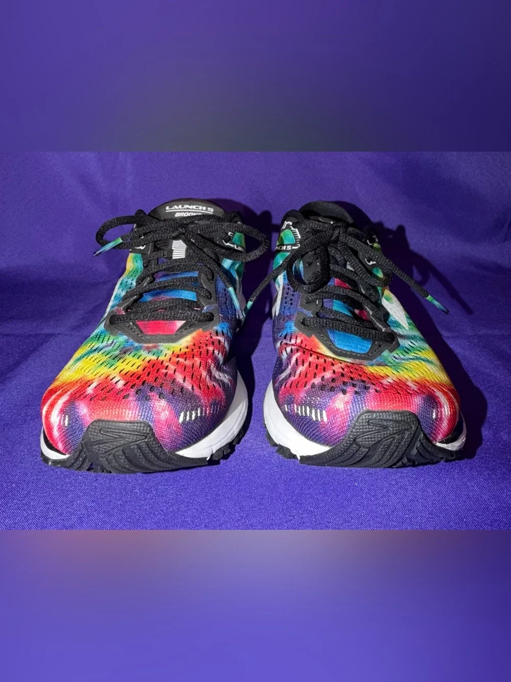 New Brooks Launch 5 Women’s Running Shoes in Tie-Dye Rainbow Size 10.5